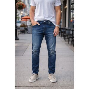 Mugsy Studio Blue Hamms Denim Stretch Pants Jeans Trousers  Mens Size 32